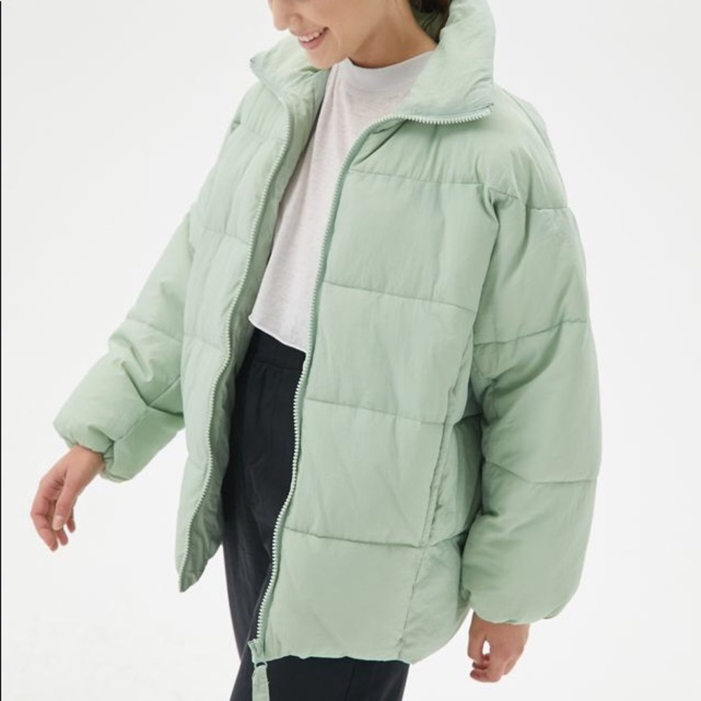 Urban Outfitters Mint Green Puffer Jacket